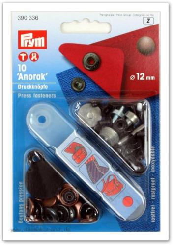 Boutons pression Anorak 12mm cuivre  prym 390336