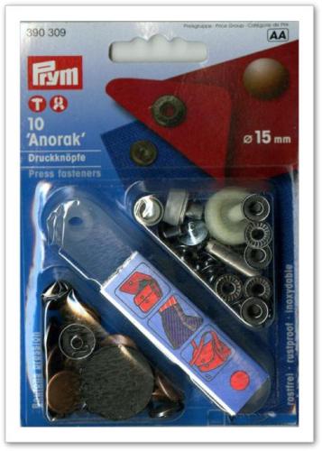 Boutons pression Anorak 15mm cuivre  prym 390309