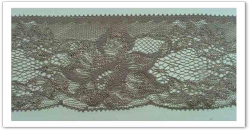 Dentelle polyester ref 3829 col gris taupe clair