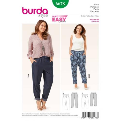 Patron  pantalon grande taille - Burda-