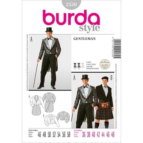 Patron Burda, déguisement Gentleman,