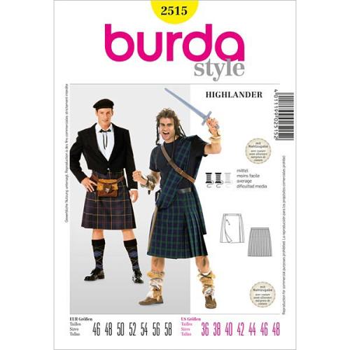 Patron Burda, déguisement highlander,