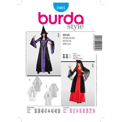 Patron Burda, déguisement sorcière,