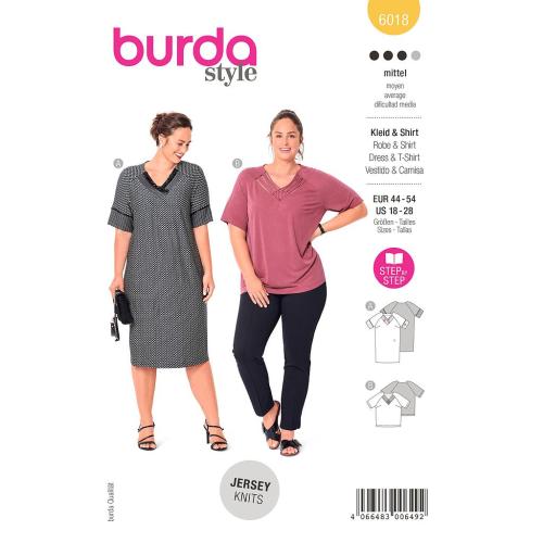 Patron Burda, robe et T-shirt