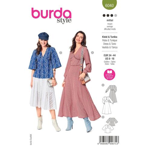 Patron Burda, robe et tunique