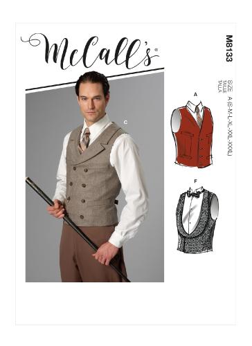Patron Mccall's, déguisement veste sans manche pour homme,