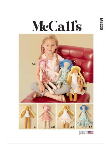 Patron Mccall's, poupées de chiffon de 46 cm