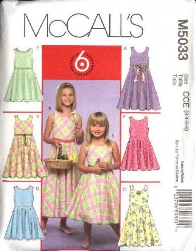 Patron Mccall's, robes fillette, 5033