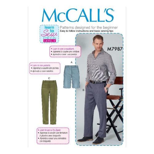 Patron Mccall's, short et pantalon pour homme,