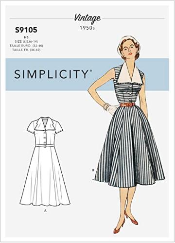 Patron Simplicity, robe vintage 1950,