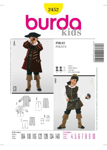 Patron de costume pirate burda - 2452