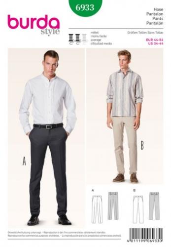 Patron pantalon - mode homme et loisirs -Burda- 6933