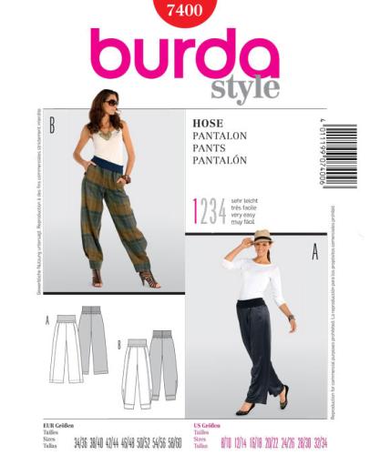 Patron pantalon- Burda- 7400