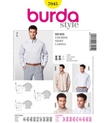 Patron chemise mode homme et loisirs -Burda- 7045