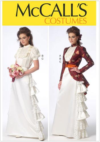 Patrons de couture, robe de mariée XIXème siècle, mccalls,