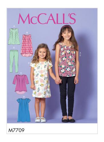 Patron hauts, robes et collants pour enfant et adolescente - Mccalls-