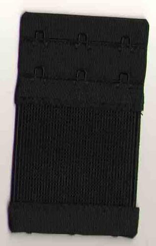 Rallonge de soutien gorge 6 cm/2 portes/3 crochets - col: noir